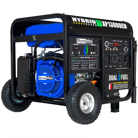 DUROMAX Portable Generator, Gasoline/Liquid Propane, 10,500 W/9,975 W Rated, 13,000 W/12,350 W Surge XP13000EH